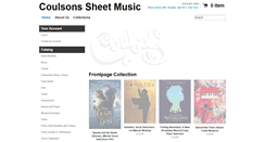 Desktop Screenshot of coulsonssheetmusic.com