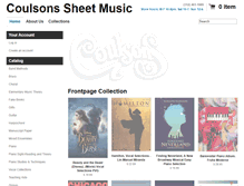 Tablet Screenshot of coulsonssheetmusic.com